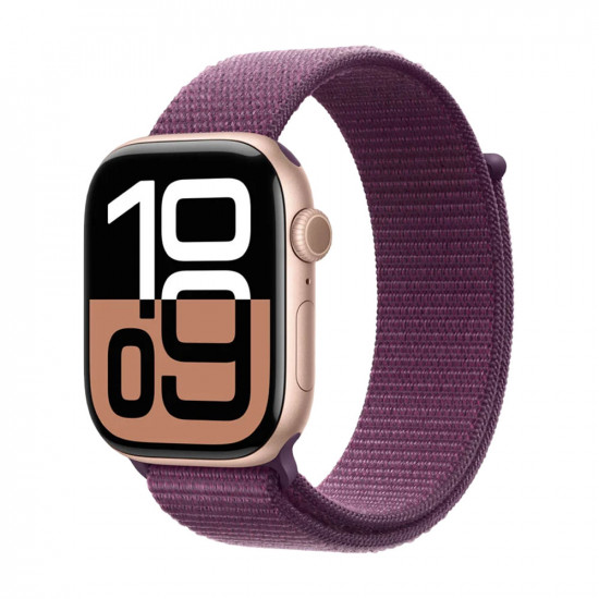 Часы Apple Watch Series 10 42mm Rose Gold Aluminium Case With Plum Sport Loop