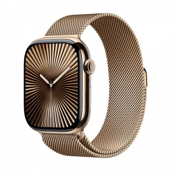 Часы Apple Watch Series 11 42mm Gold Titanium Case With Gold Milanese Loop
