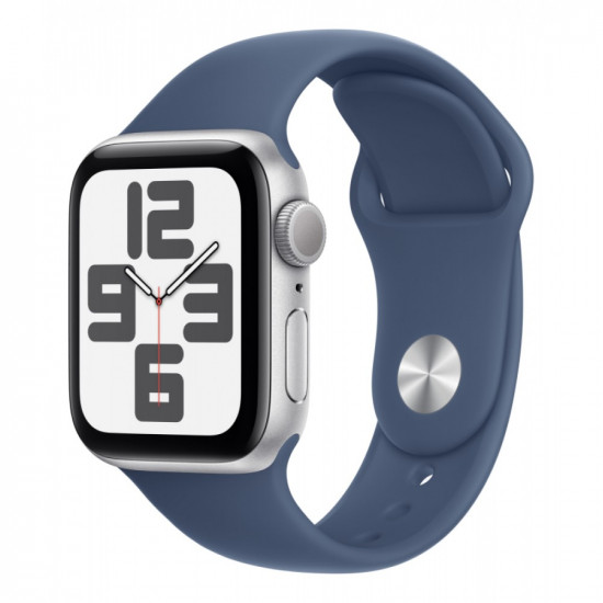 Часы Apple Watch Series SE 2023 40mm Silver Aluminium Case with Denim Sport Band S/M